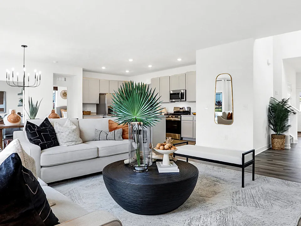 Living Space as shown in Model Home, entrance on the right side of the photo