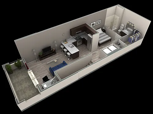 Floor plan Studio Grand Overlook