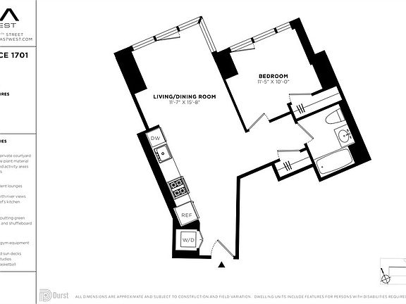 2nd image of 625 W 57th St APT 1701