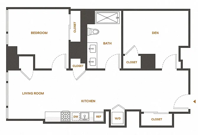 Floor plan 1 + DEN - E