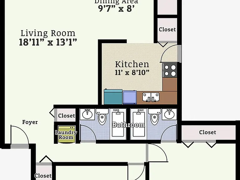 Two Bedroom Two Bath Garden Floorplan Two Bedroom Two Bath Garden Floorplan