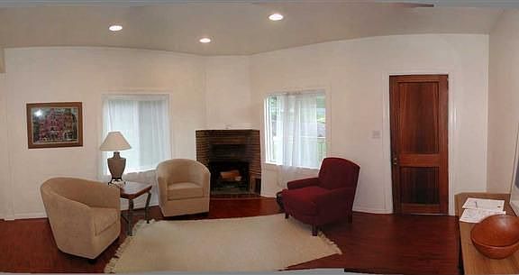Living Room with high ceilings
