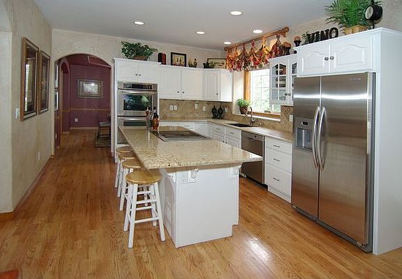 Gourmet island kitchen 