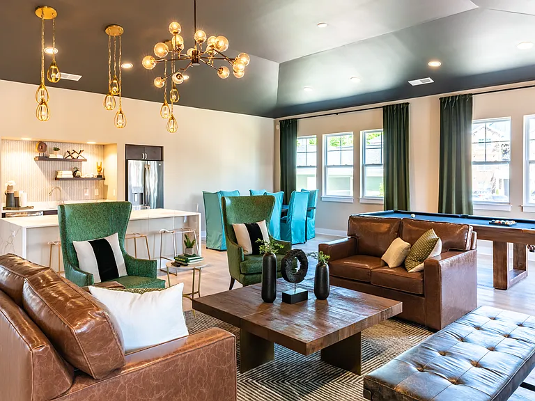 A warm, inviting clubhouse for all occasions