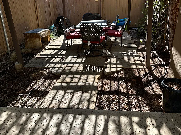 Common outdoor covered dining table.