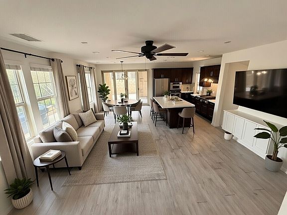 First Floor Living Room, Dinning, & Kitchen. Sample Design Idea