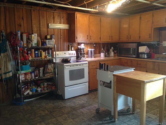 Kitchen has open floor plan.