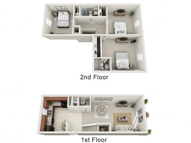 Floor plan 3 Bedroom 2.5 Bath