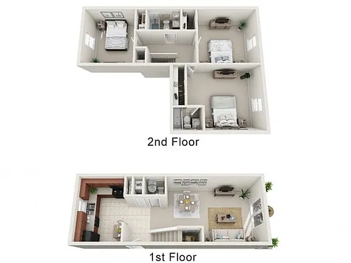 Floor plan 3 Bedroom 2.5 Bath