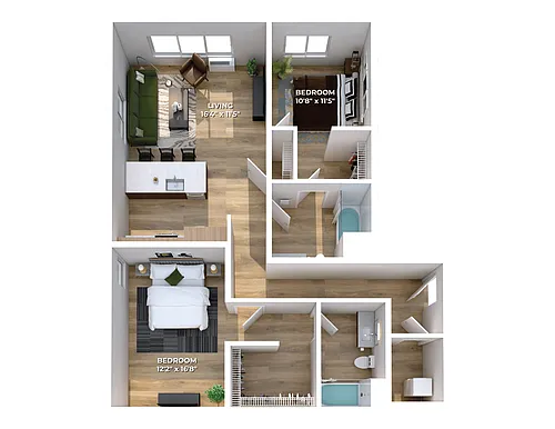 Floor plan Two Bedroom C5