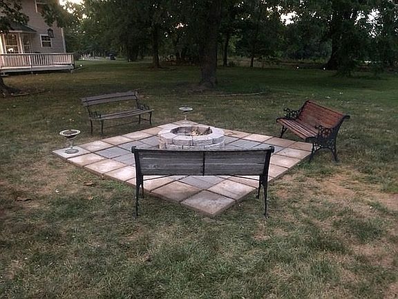 Fire pit back yard