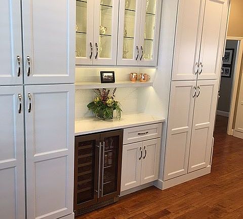 Wine Bar w/ Wine/Bev Fridge