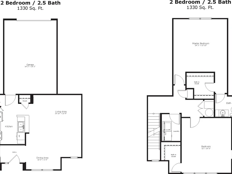 Floorplans-2BR-2.5BA-Pico-Ivy-Town Floorplans-2BR-2.5BA-Pico-Ivy-Town