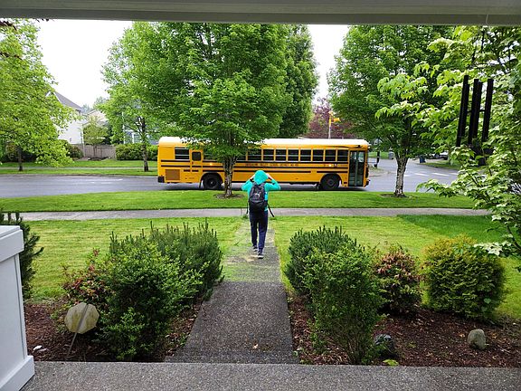 School Bus stops right outside on Douglas Ave