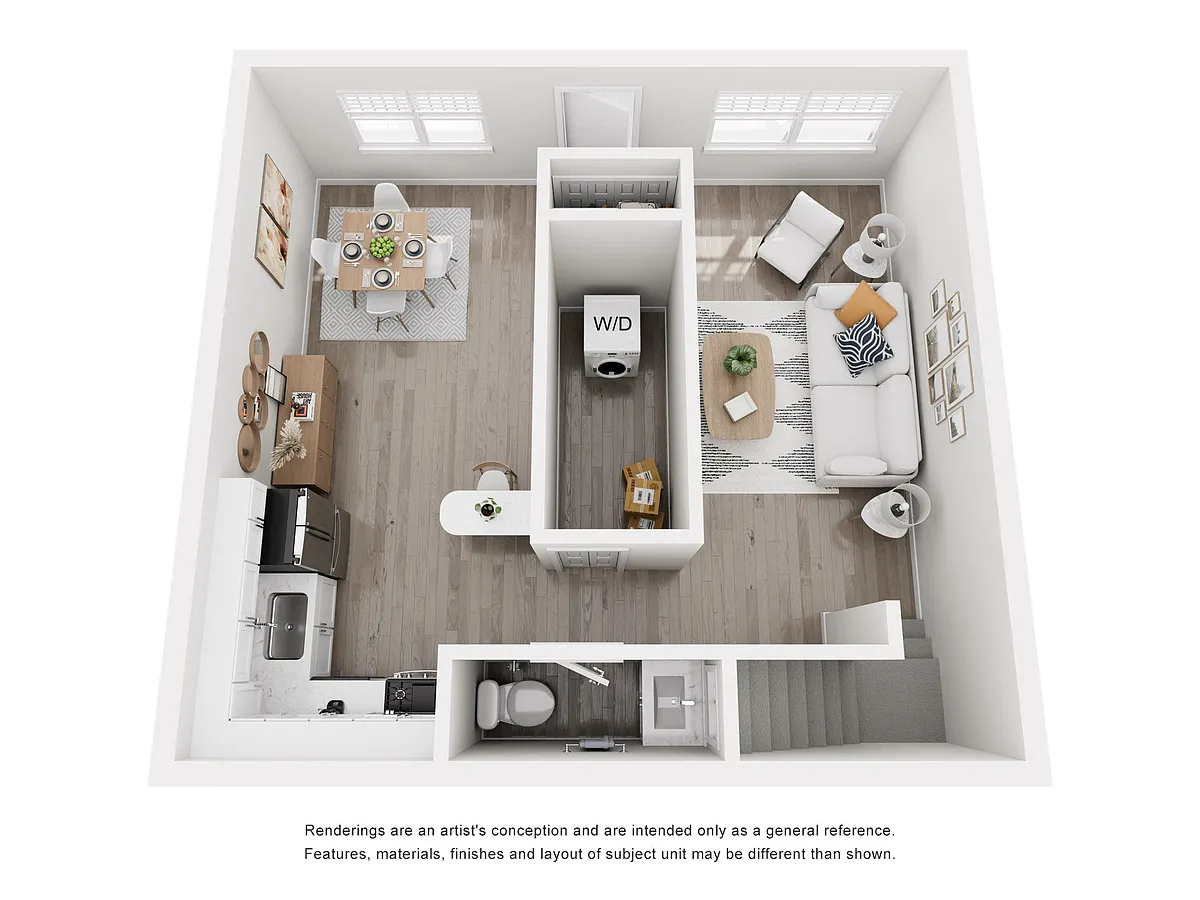 Floor plan 3 Bedroom, 1.5 Bathroom