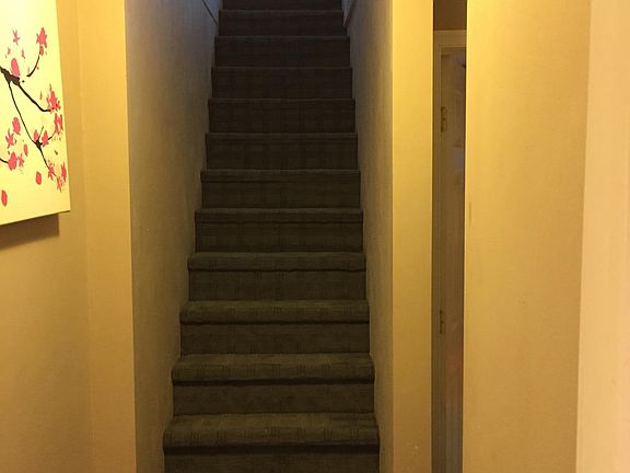 Stairs from 1st floor to basement bedrooms