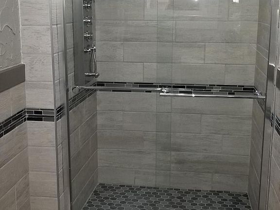 New Tiled shower with Shower Tower