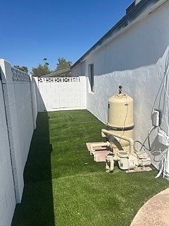 New pool system and new turf