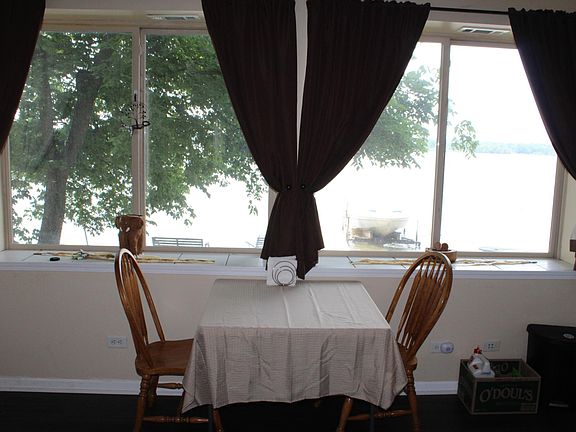 View of lake from dining area / kitchen