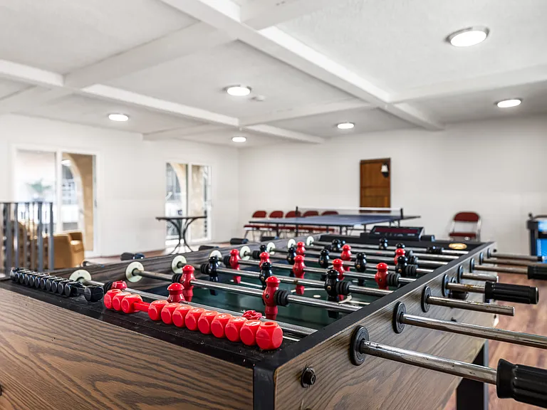 Recreation room loft with games and ping-pong table
