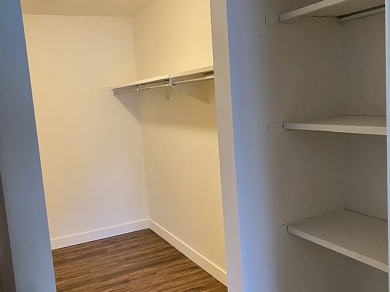 Huge Walk-in Closet - Vinyl Wood Flooring Unit