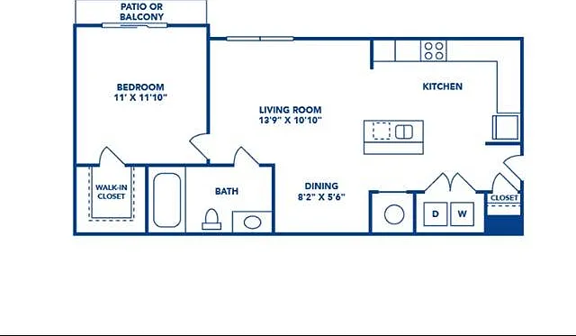 1 Bedroom | 1 Bath | 665 SF 1 Bedroom | 1 Bath | 665 SF
