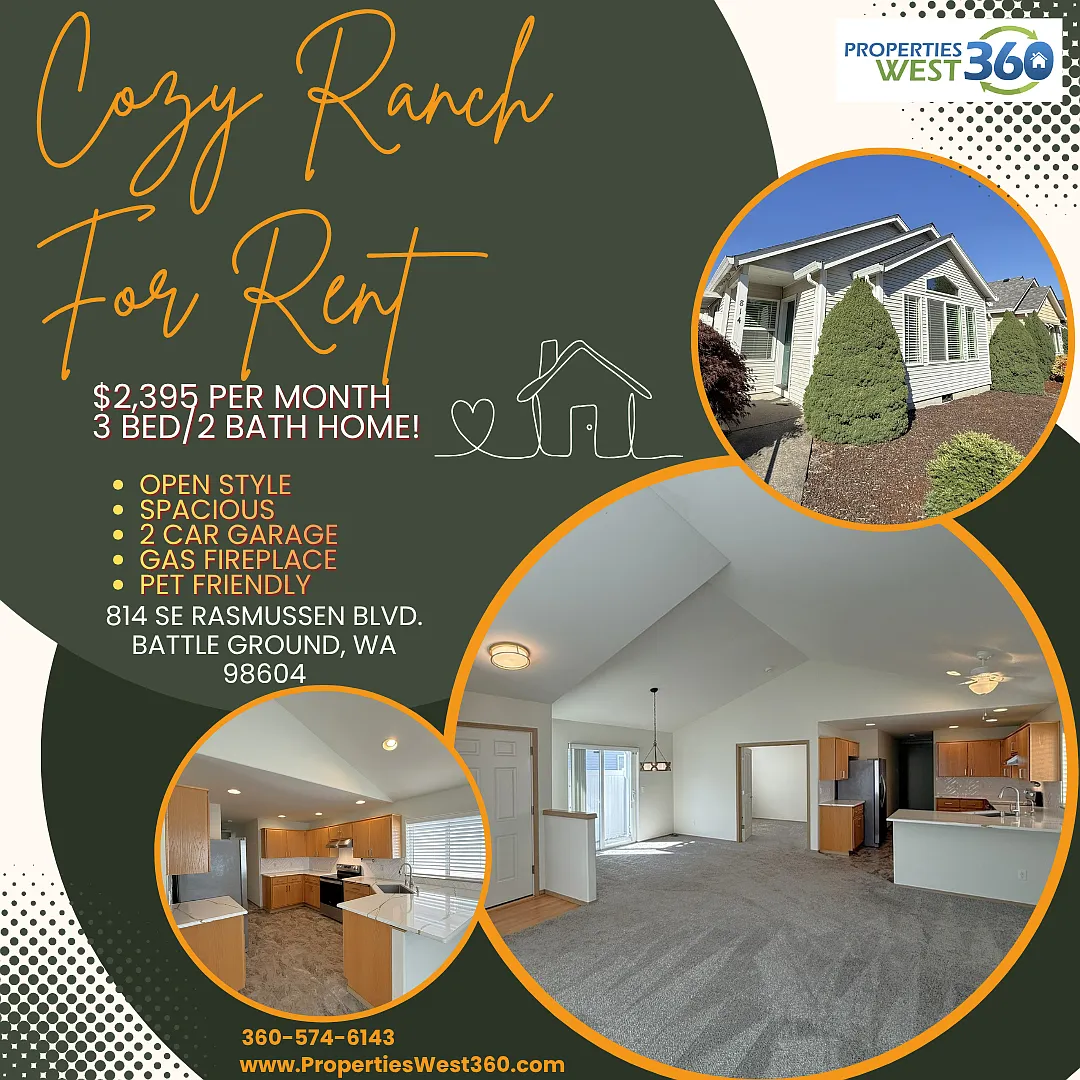 Spacious 3 Bedroom Ranch Home in Battle Ground! — Photo 1