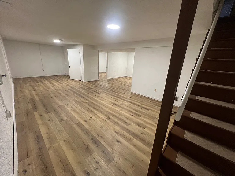 Huge basement, freshly painted, new LVP flooring, extra fifth bedroom, two closets, half bath, extra utility sink