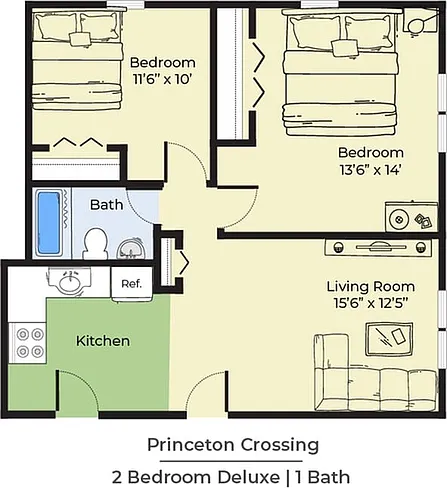 Floor plan Two BR Deluxe