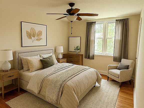 Digitally Furnished Master Bedroom