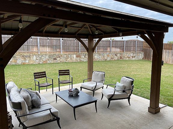 Covered Patio with Lights