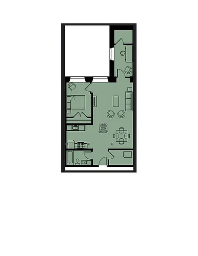 Floor plan One Bedroom