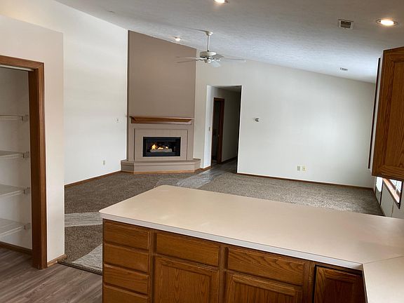 Note pantry for kitchen and large countertop.