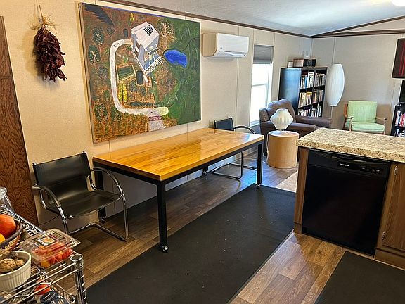 Partial view dining area.