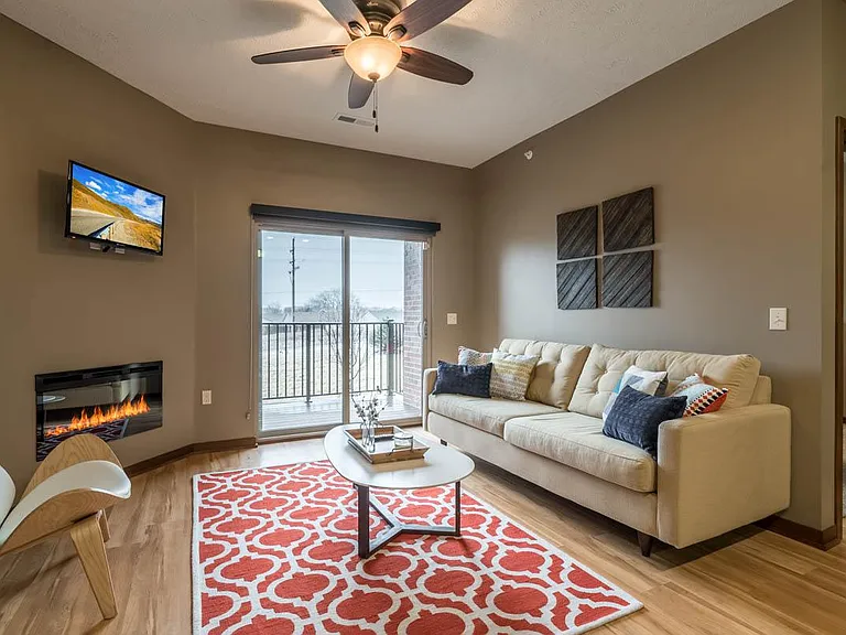 Cozy up around your corner fireplace, perfect for relaxing nights or inviting conversation.