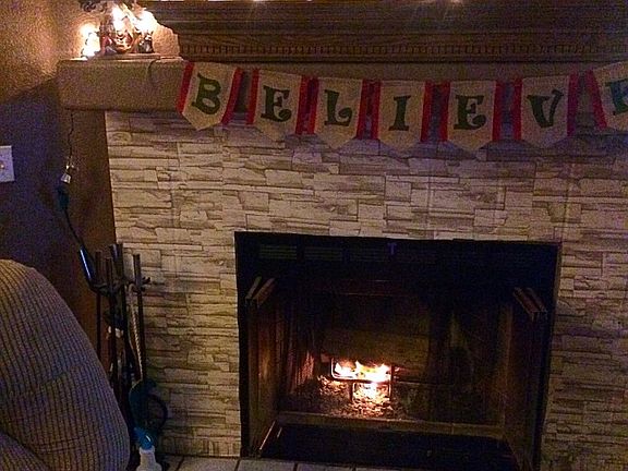Fireplace in living room 