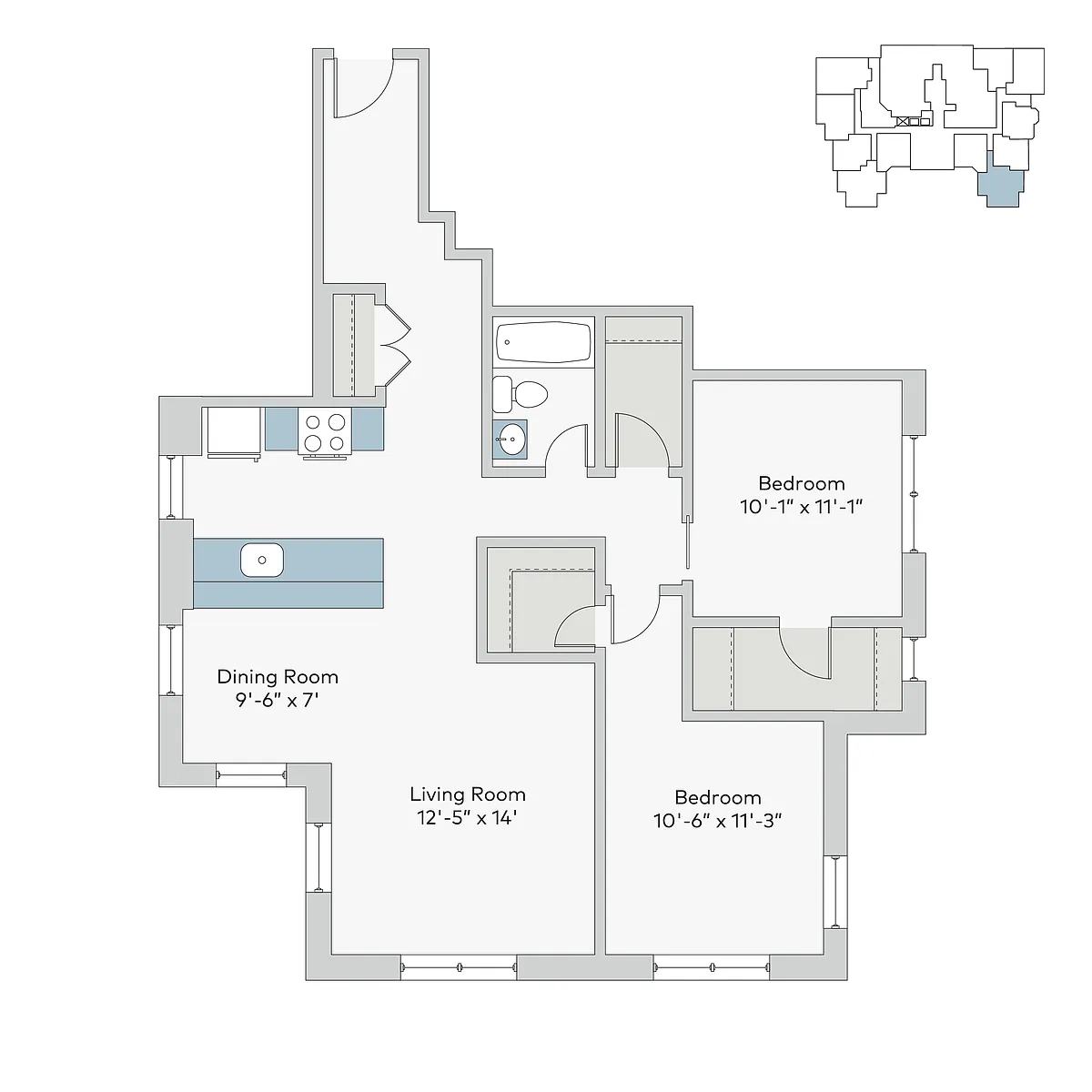Floor plan mon-2bh1