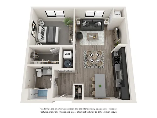 Floor plan 1bdx1ba