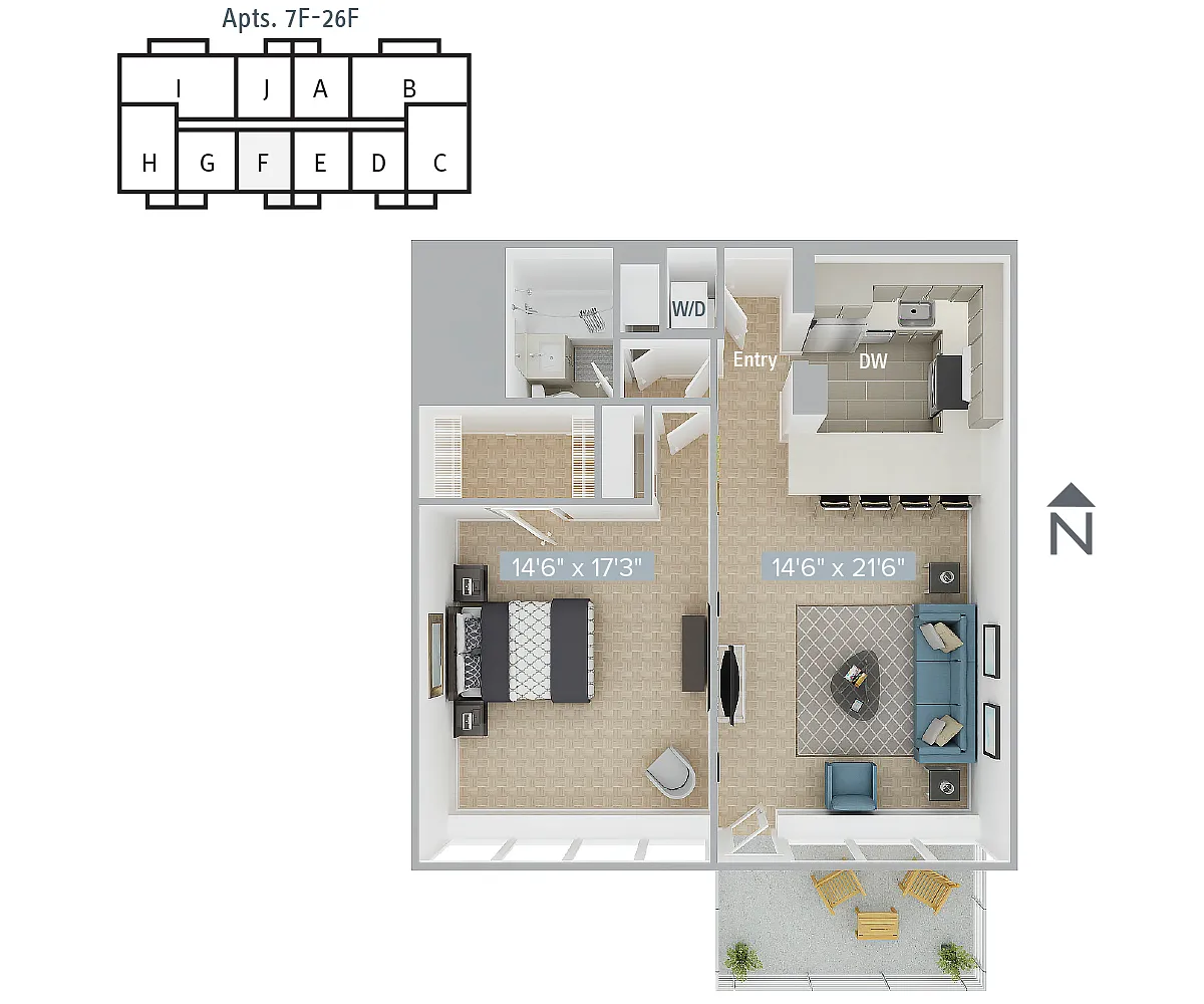 Floor plan Furnished-f-A11-840SF-7F-26F
