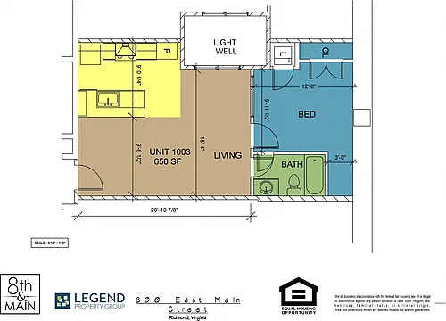 Floor plan 8th and Main 1003