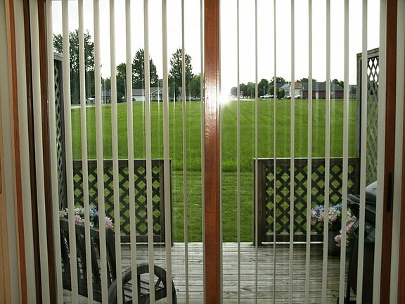 Patio and view of backyard