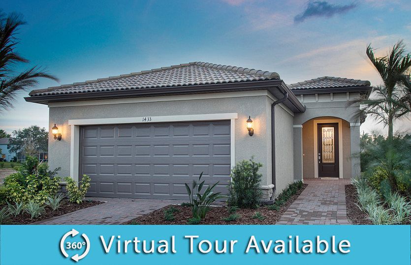 The Crestview model shown in Exterior FM2A with stone