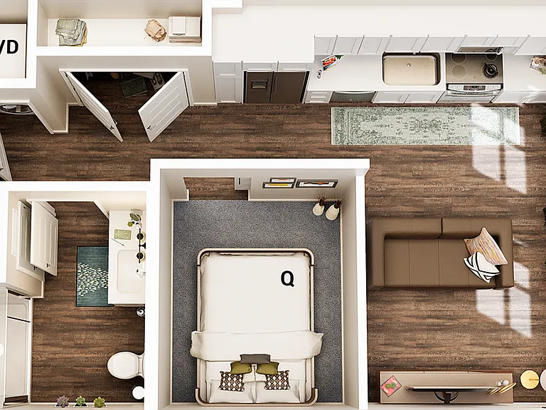 3D Floorplan - Unit S1_Scheme A 3D Floorplan - Unit S1_Scheme A