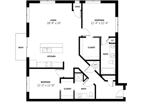Floor plan Two Bedroom 10