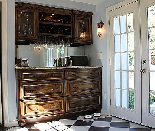 Bar area leading to back