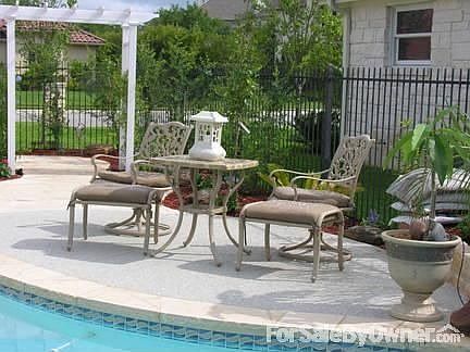 Swimming pool deacking
						:
						Lots and lots of decking.