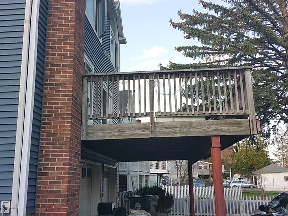 Huge backyard deck overlooking park
