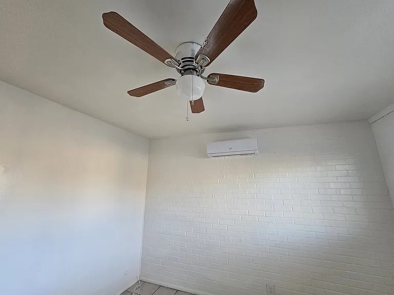 Fan and Efficient A/C in Bedroom and Living Room