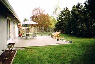 big patio for entertaining or play with big backyard