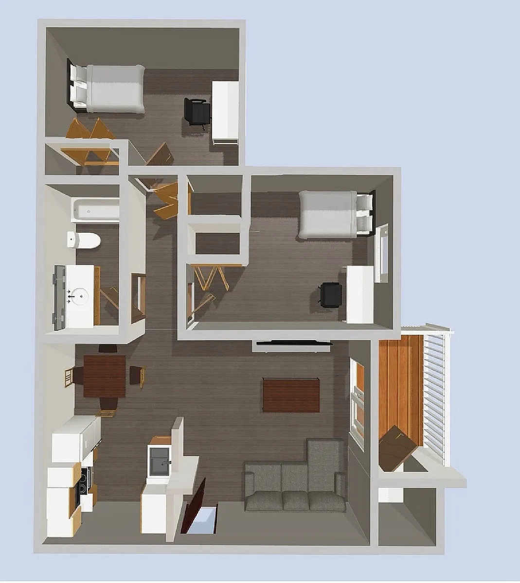 Floor plan 2 Bedroom